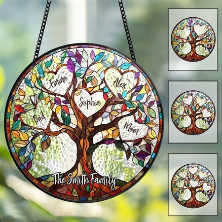 Family Unbreakable Bond Tree Of Life - Personalized Window Hanging Suncatcher